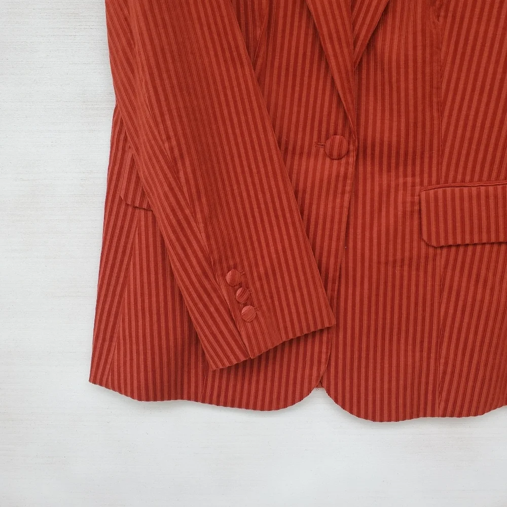 NWOT FRAME Women's Striped Corduroy Blazer - Picture 5 of 8